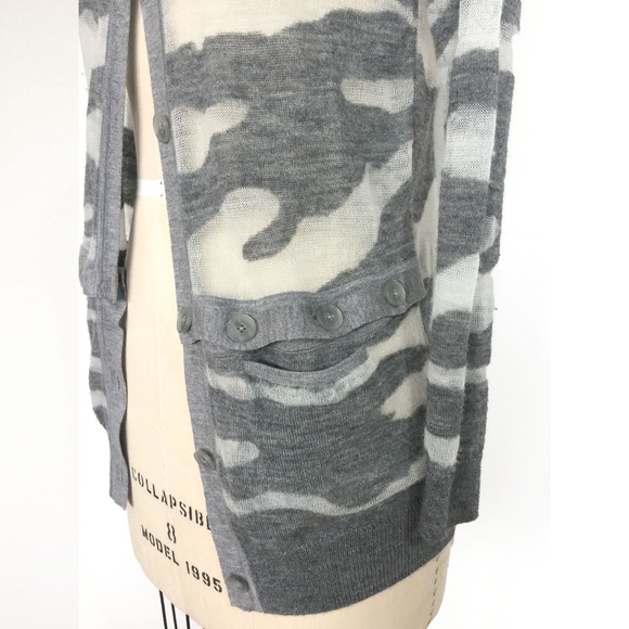 3.1 Phillip Lim - Grey Burnout Cardigan - Picture 3 of 5